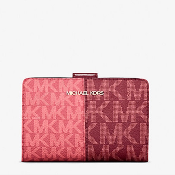 Michael Kors Jet Set Medium Two-Tone Logo Wallet - Picture 9 of 11